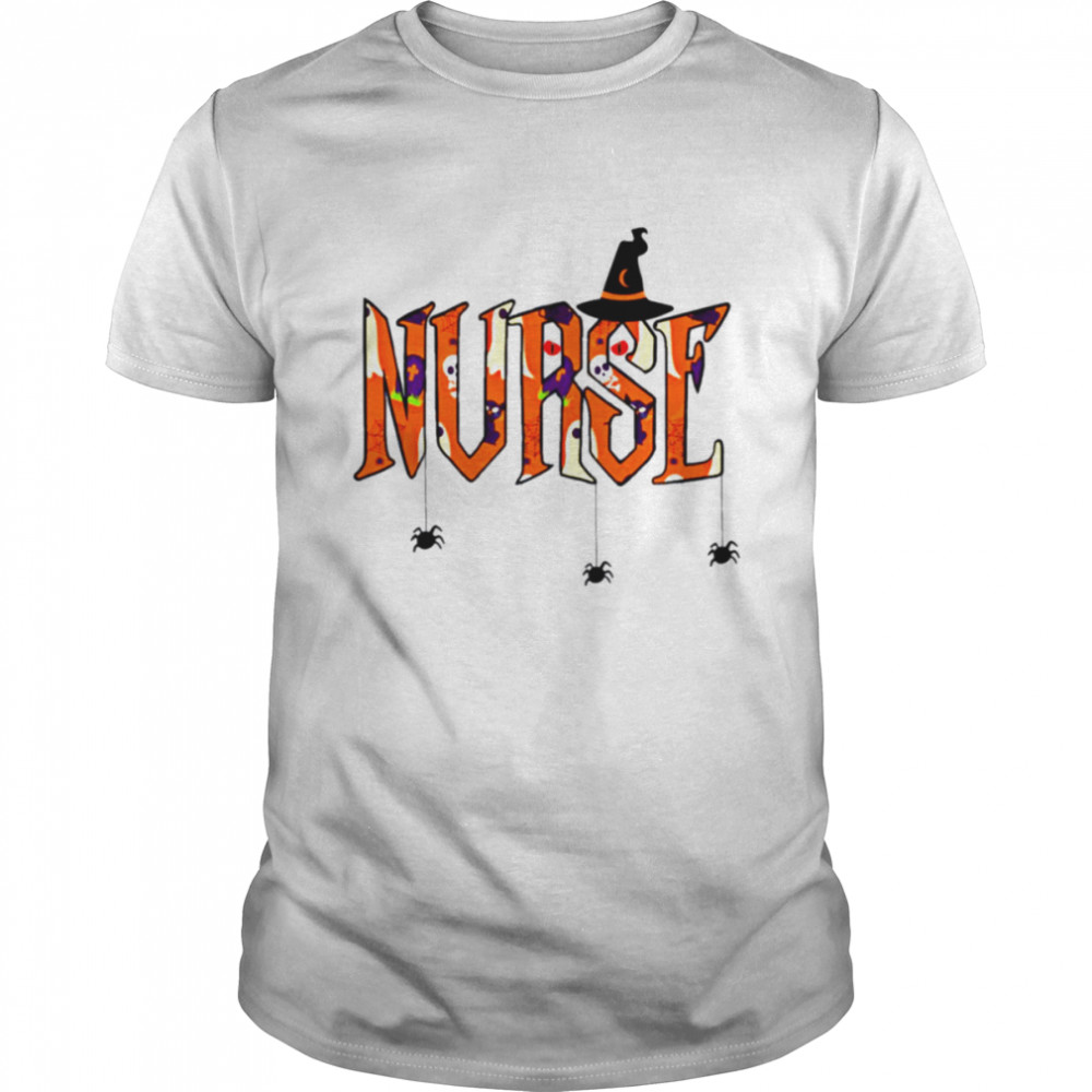 Nurse Nursing Cute Health Worker Halloween Pattern shirt