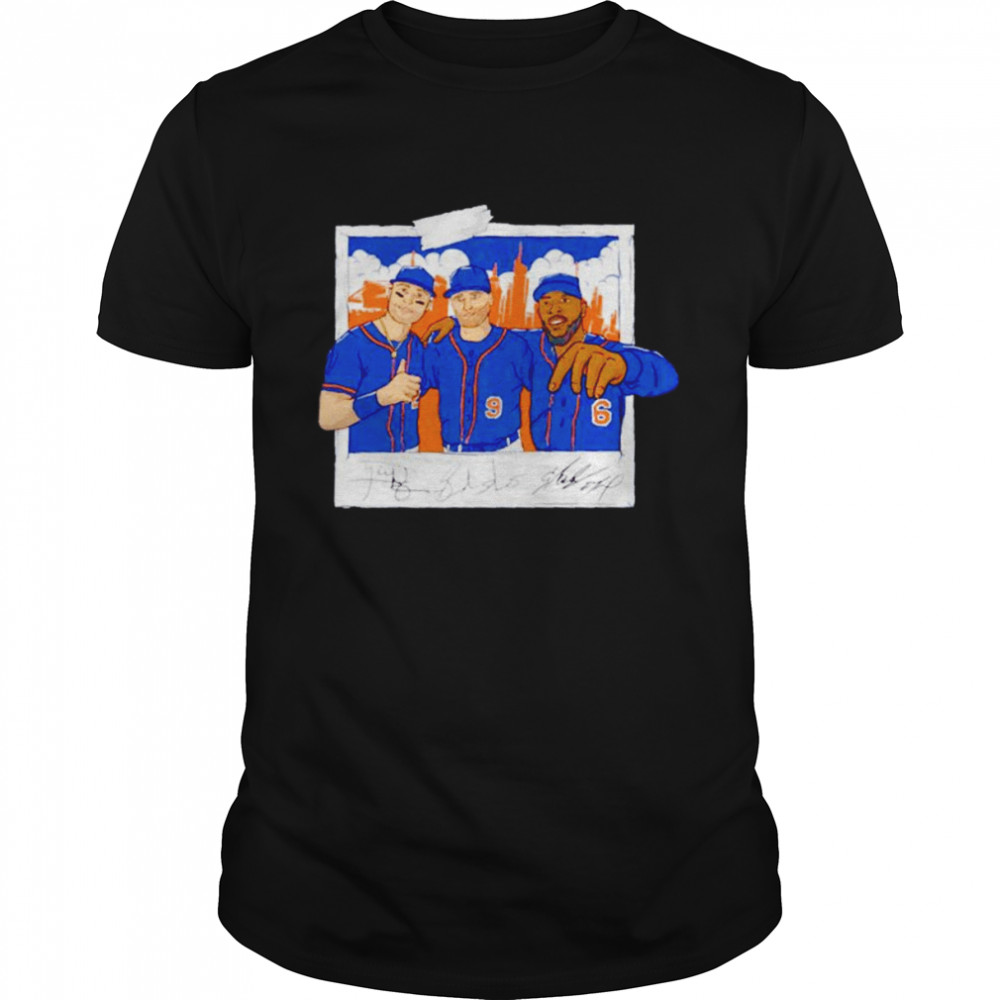 Outfield Trio Brandon Nimmo Mark Canha Starling Marte New York Mets shirt