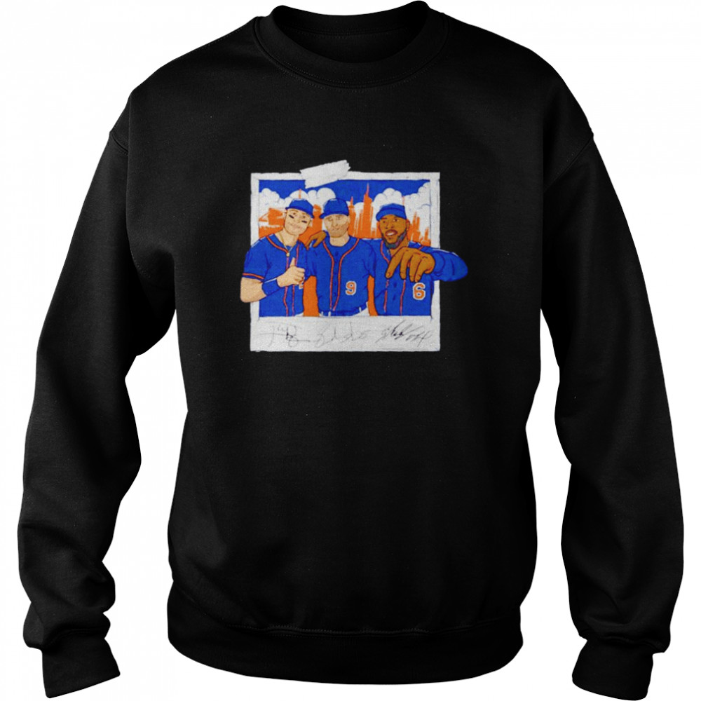 Outfield Trio Brandon Nimmo Mark Canha Starling Marte New York Mets shirt Unisex Sweatshirt