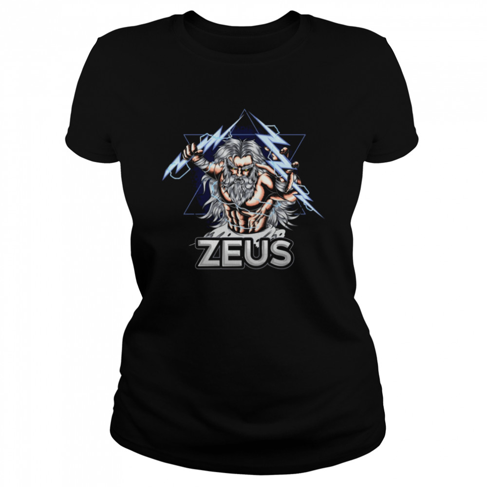 Zeus  Greek Mythology Vintage Zeus Lightning Camp Half-Blood shirt Classic Women's T-shirt