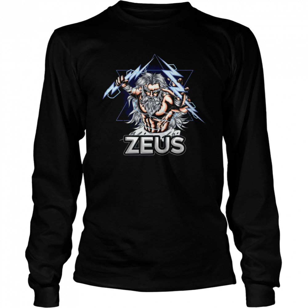 zeus greek mythology vintage zeus lightning camp half blood shirt long sleeved t shirt