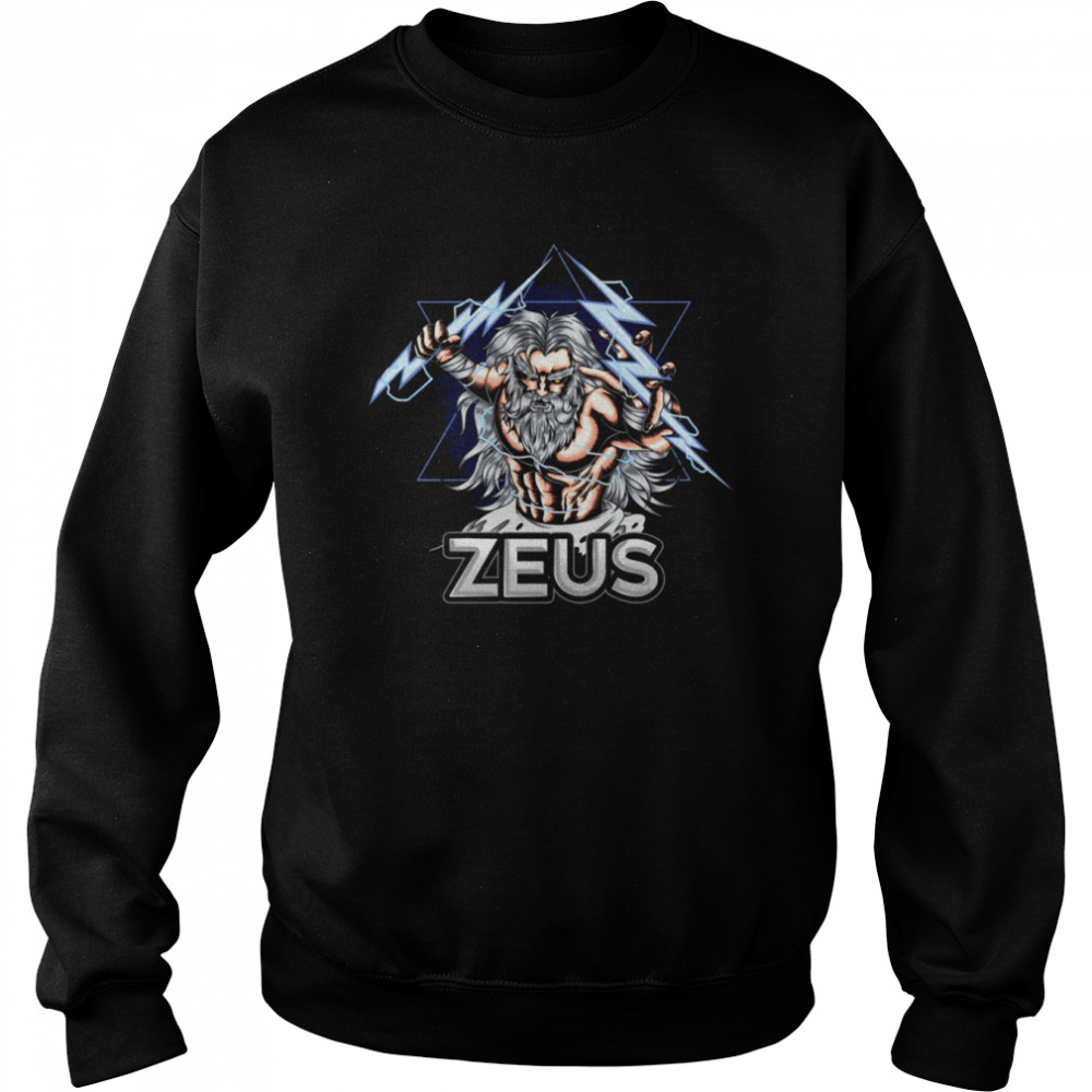 Zeus  Greek Mythology Vintage Zeus Lightning Camp Half-Blood shirt Unisex Sweatshirt
