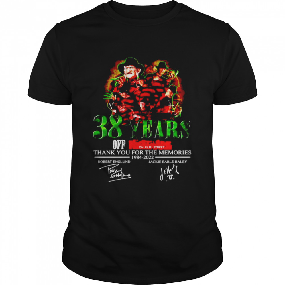38 years off Nightmare on ELM street thank you for the memories shirt