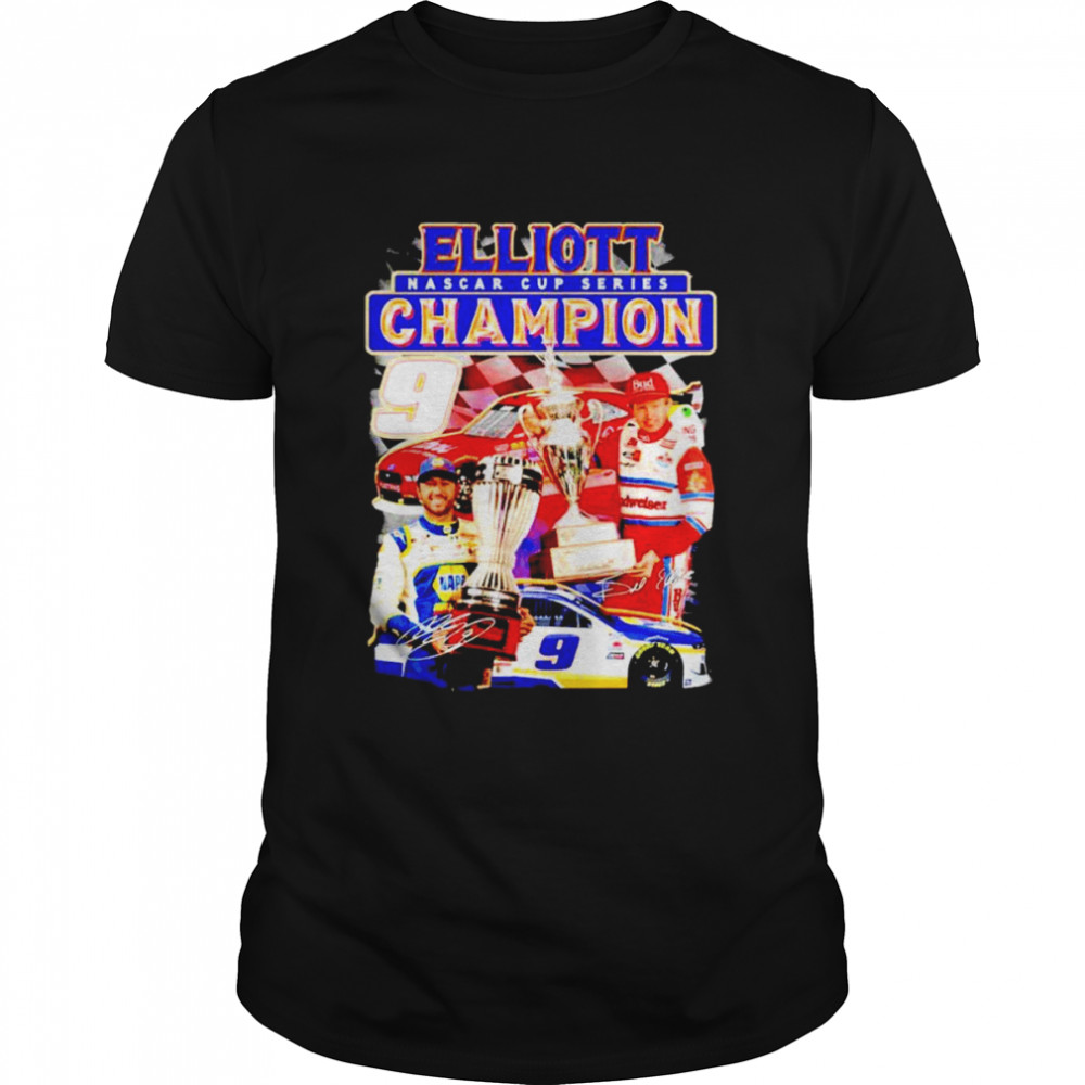 Chase Elliott Nascar cup series champion signatures shirt