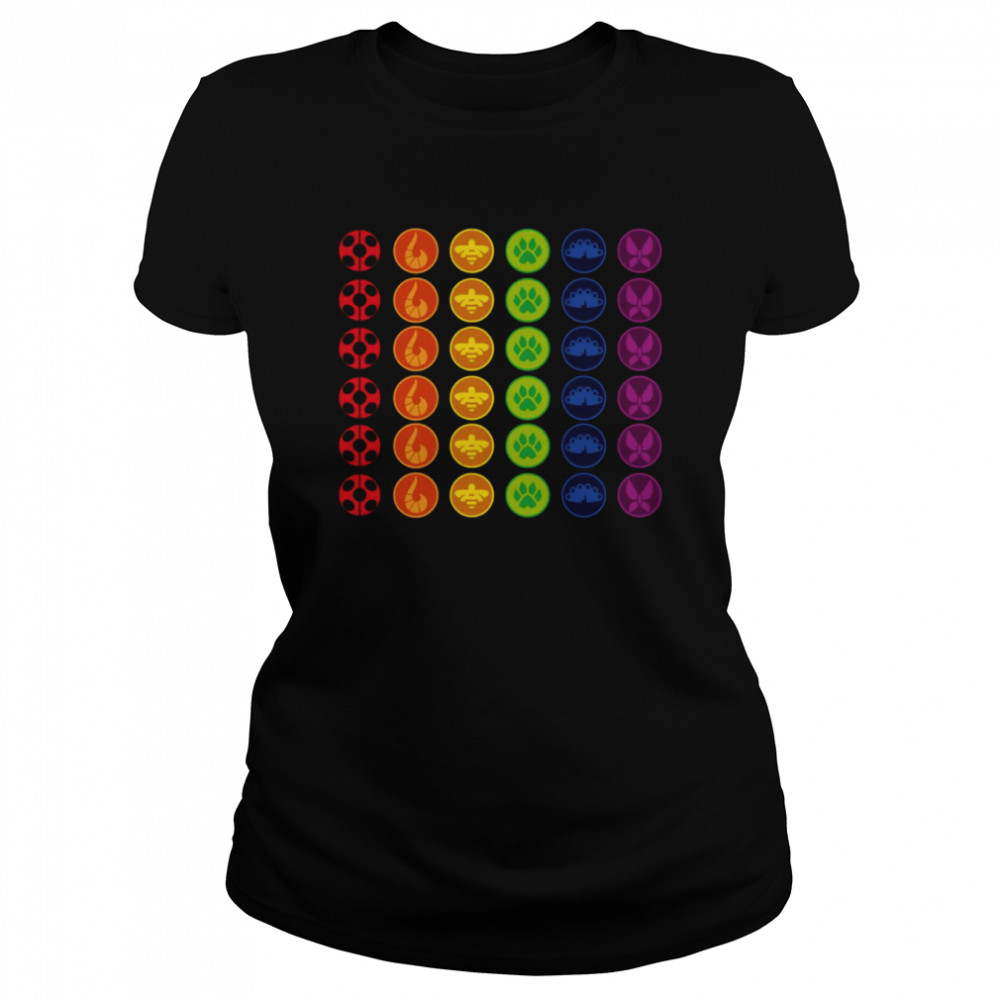 Miraculous Ladybug Rainbow Collection Miraculous Heroez Sympbols Shirt Classic Women'S T-Shirt