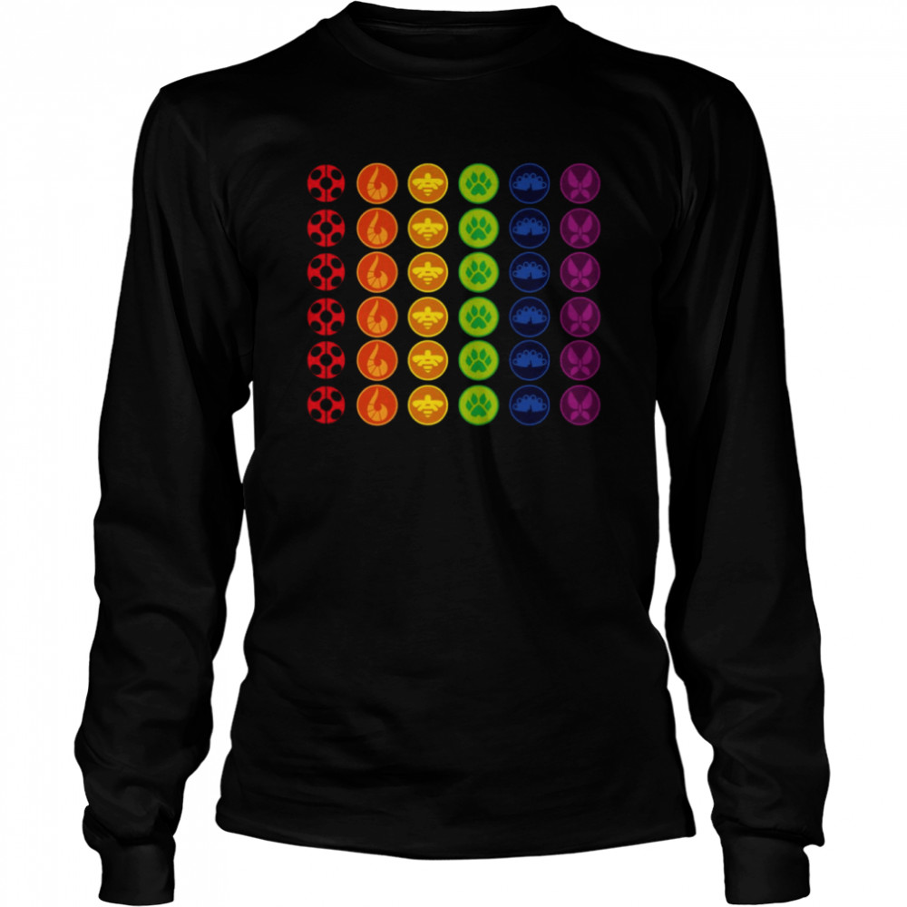 Miraculous Ladybug Rainbow Collection Miraculous Heroez Sympbols Shirt Long Sleeved T Shirt