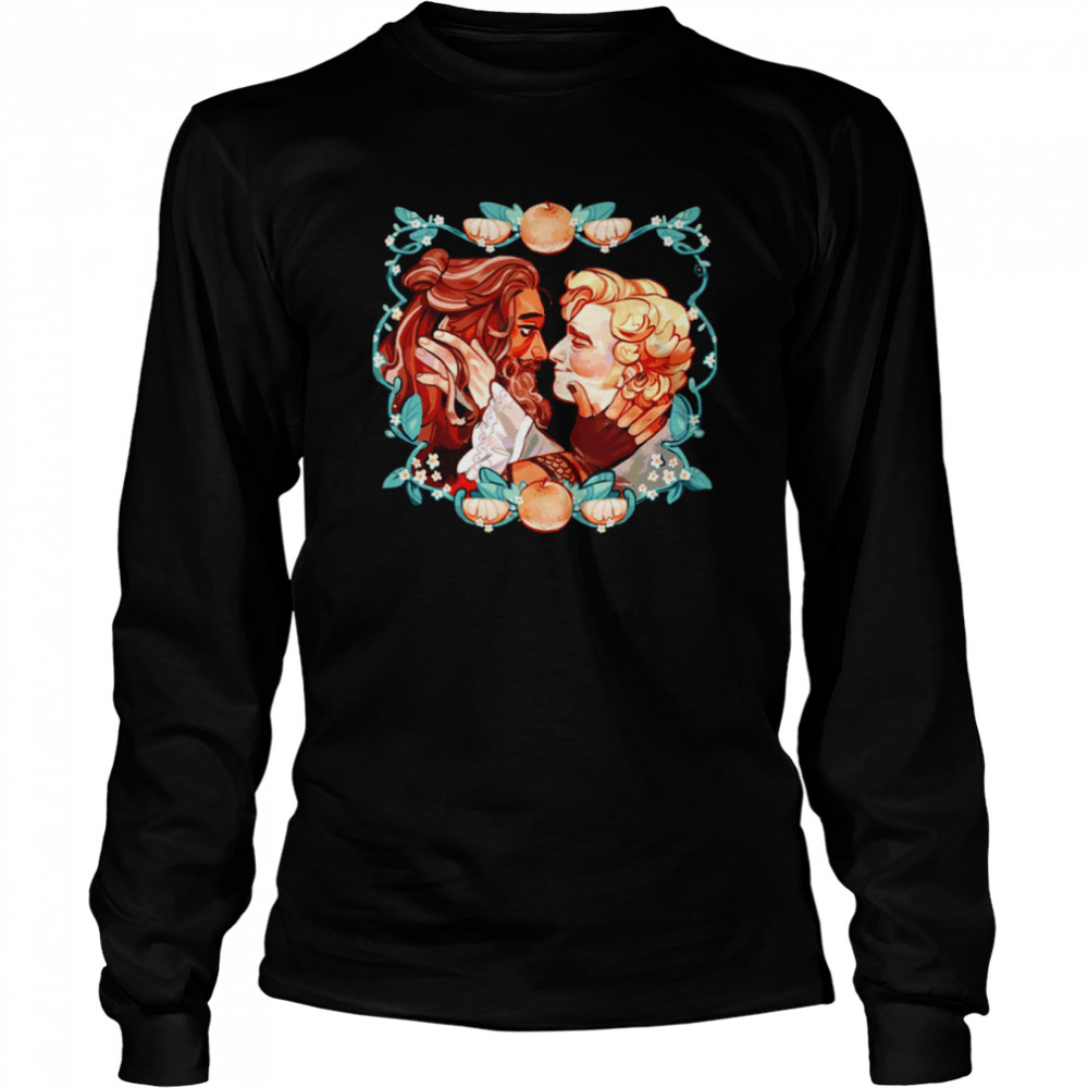 Romantic Blackbeard And Stede Cuddle Love Our Flag Means Death Shirt Long Sleeved T Shirt