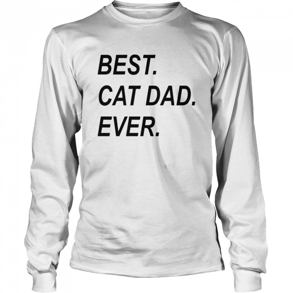 Best Cat Dad Gift Personalized Cat Dad  Long Sleeved T-Shirt