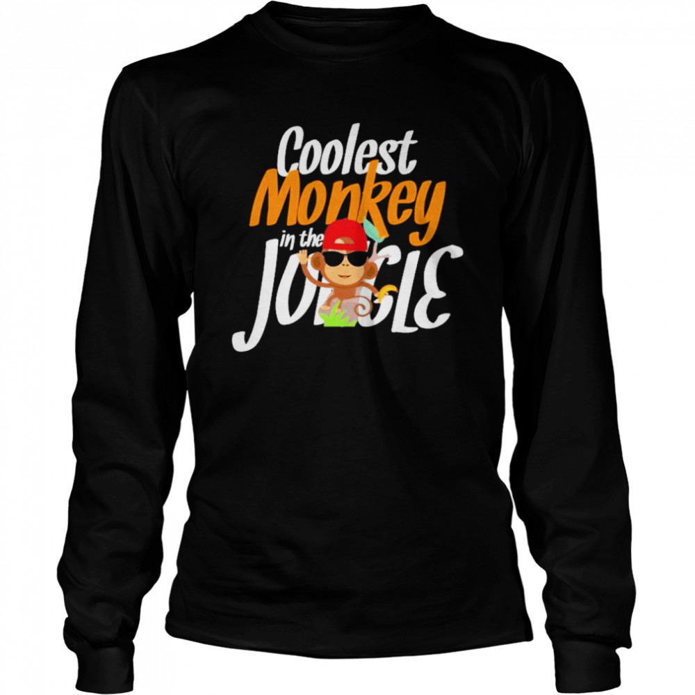 Coolest Monkey In The Jungle Funny Novelty  Long Sleeved T-Shirt
