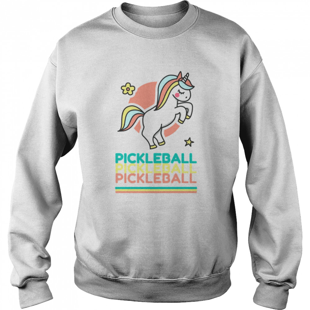 Cute Pickleball Unicorn Shirt Unisex Sweatshirt
