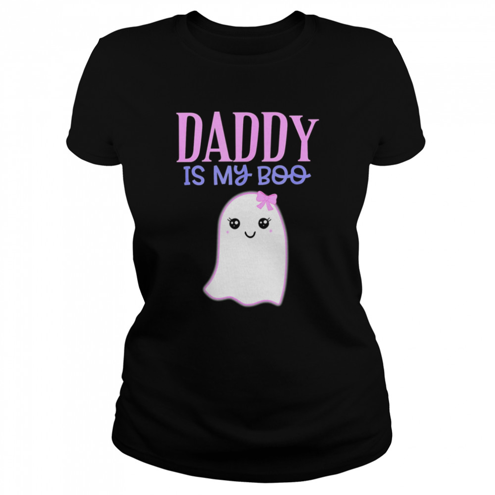 Daddy Is My Boo Halloween Shirt Classic Womens T Shirt