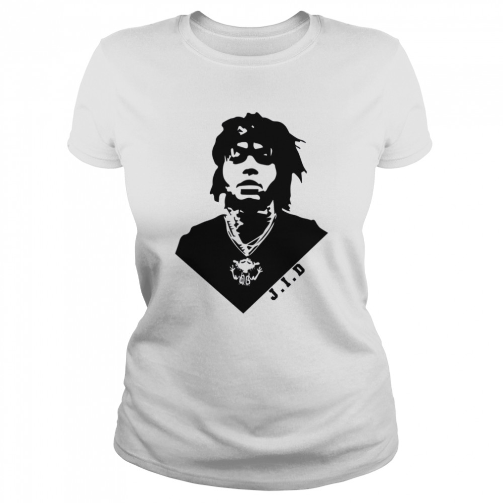 Portrait Rapper Jid Black Art Shirt Classic Women'S T-Shirt