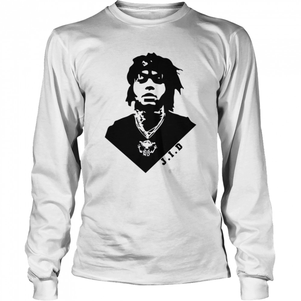 Portrait Rapper Jid Black Art Shirt Long Sleeved T Shirt