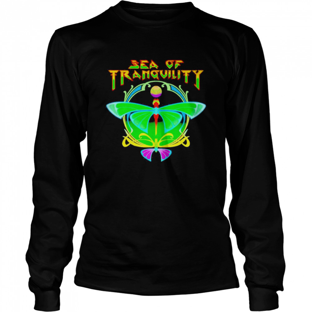 Sea Of Tranquility Dragonfly Long Sleeved T Shirt