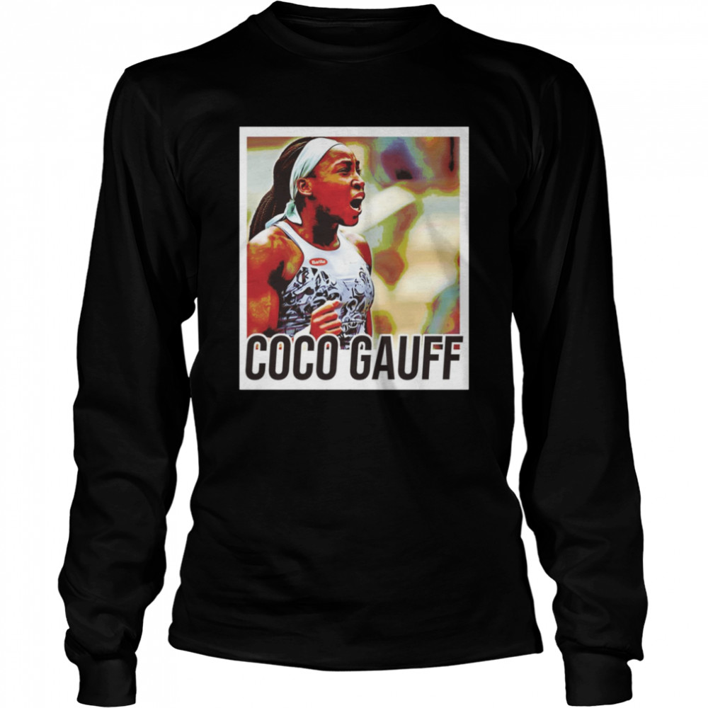 Tennis Player Coco Gauff Fan And Lover T  Long Sleeved T-Shirt