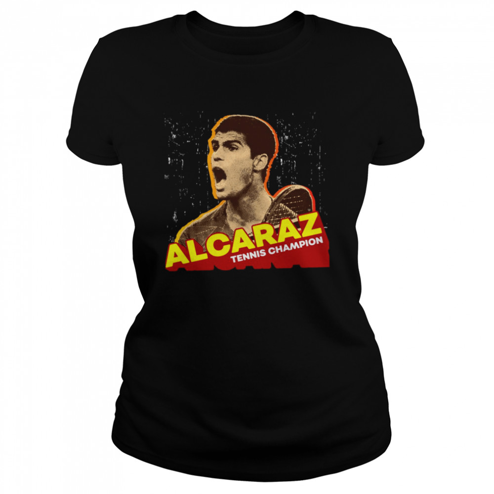 Vintage Carlos Alcaraz Tennis Champion Shirt Classic Women'S T-Shirt