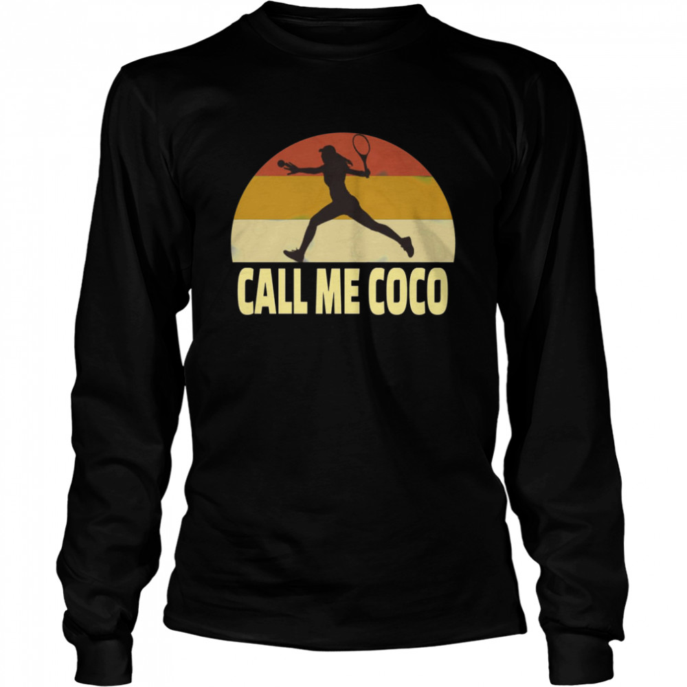 Vintage Coco Gauff Call Me Coco T  Long Sleeved T-Shirt