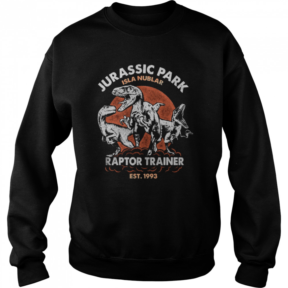 Vintage Jurassic Park Isla Nublar Raptor Trainer Est 1993 Shirt Unisex Sweatshirt