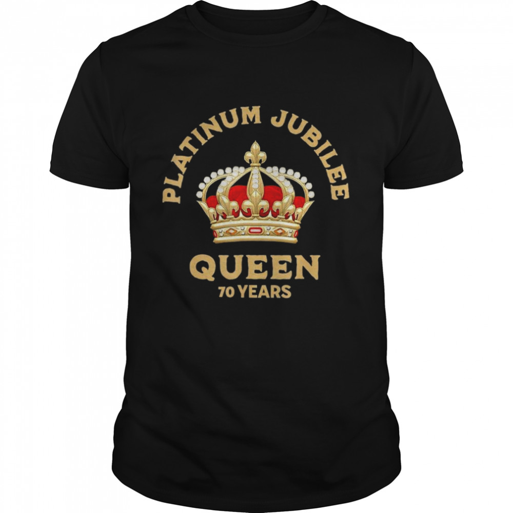 70th Anniversary British Queen Platinum Jubilee Crown T-Shirt