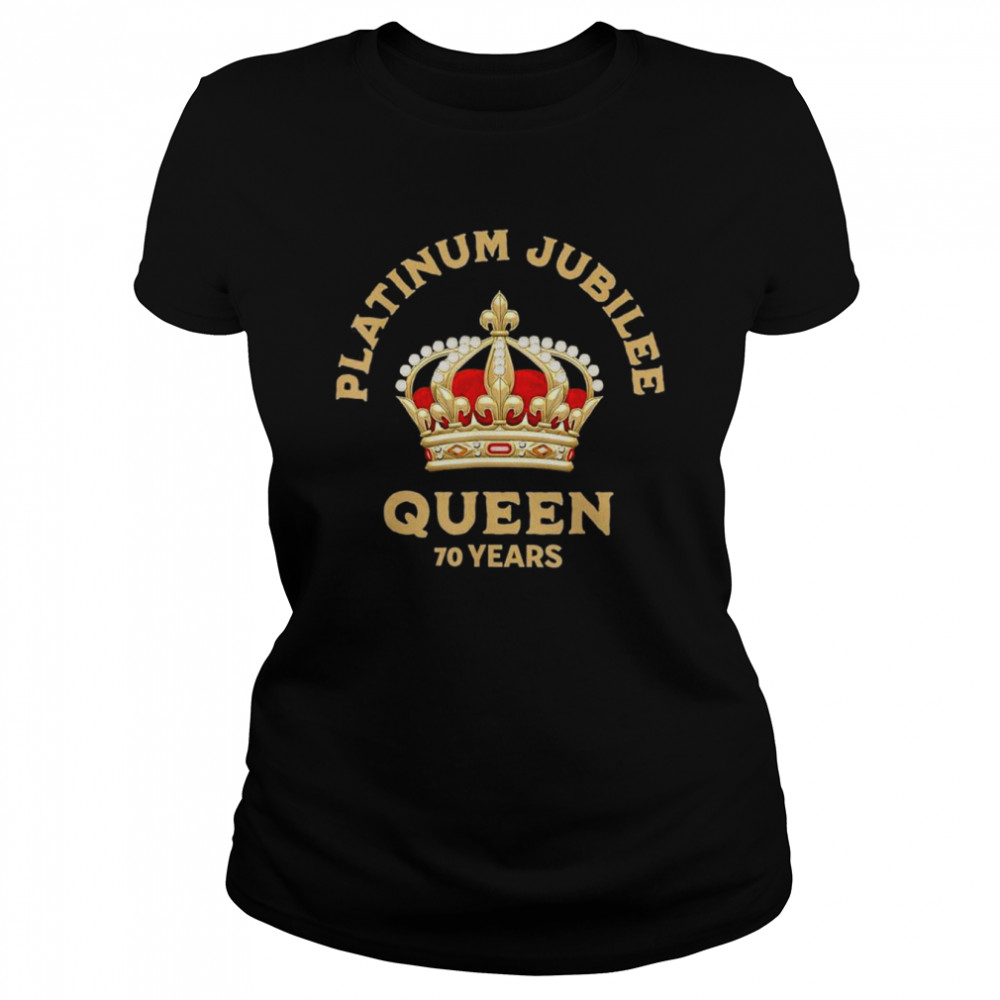 70Th Anniversary British Queen Platinum Jubilee Crown T- Classic Women'S T-Shirt