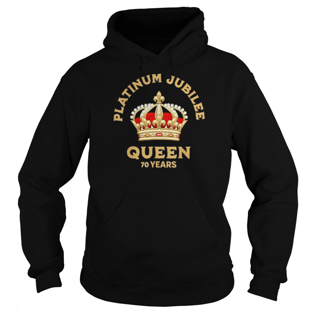 70Th Anniversary British Queen Platinum Jubilee Crown T Unisex Hoodie