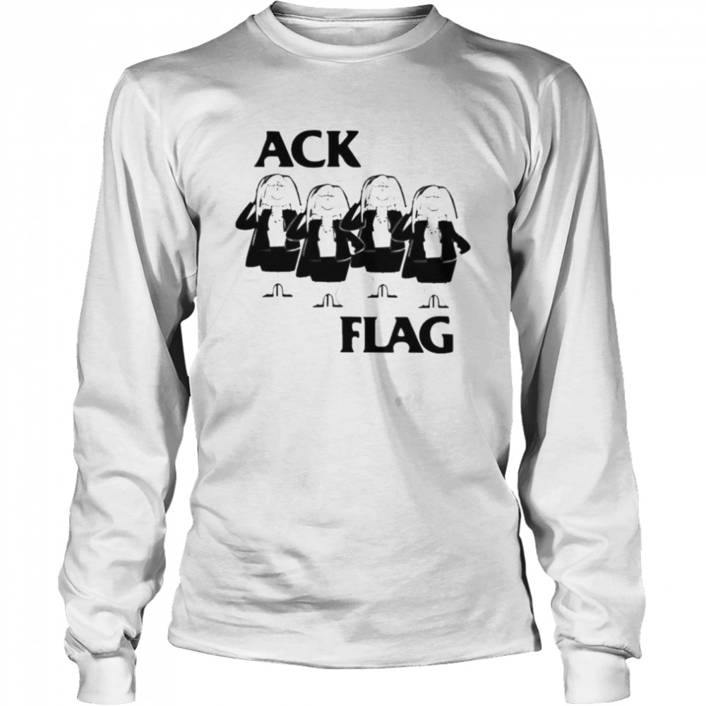 Ack Flag Black Flag Cathy Mash Up Parody Shirt Long Sleeved T-Shirt
