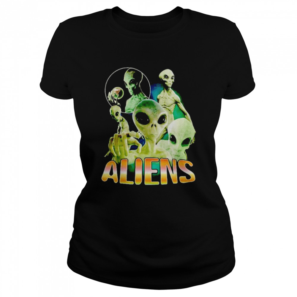 Aliens Collage Shirt Classic Womens T Shirt