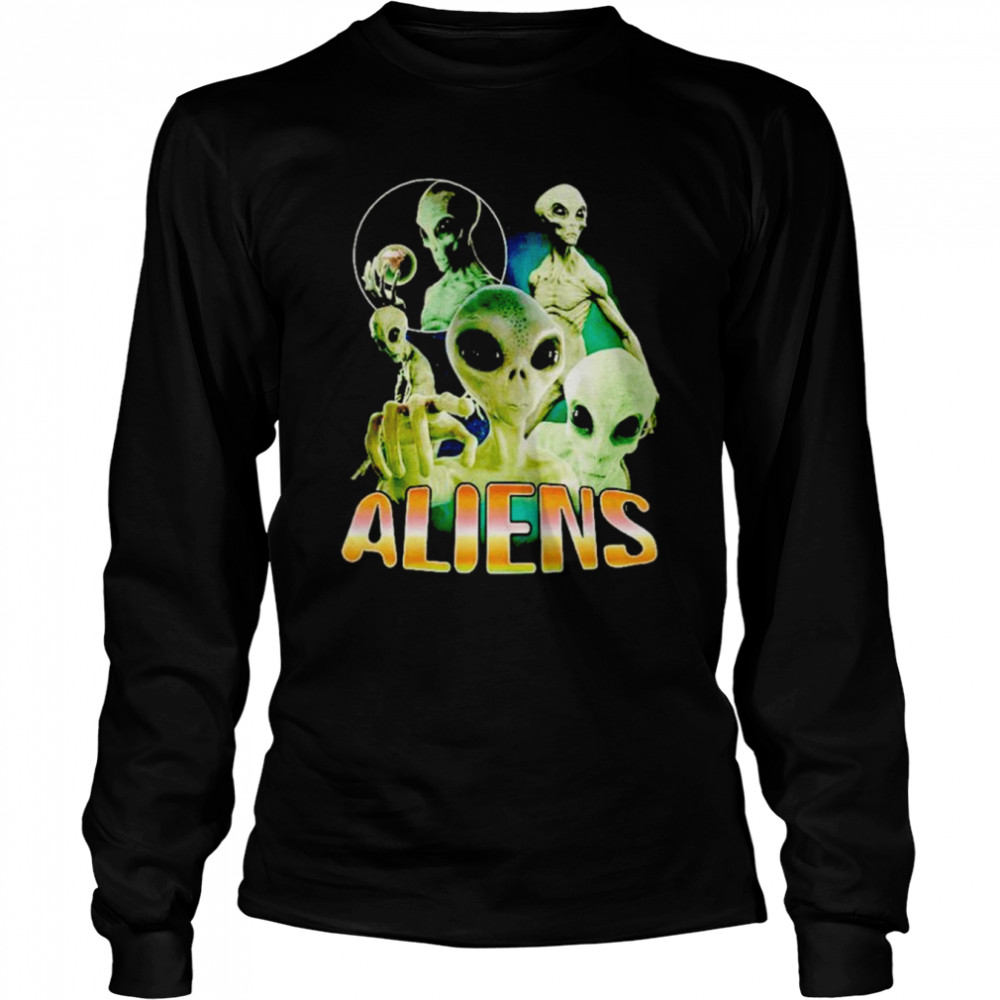 Aliens Collage Shirt Long Sleeved T Shirt