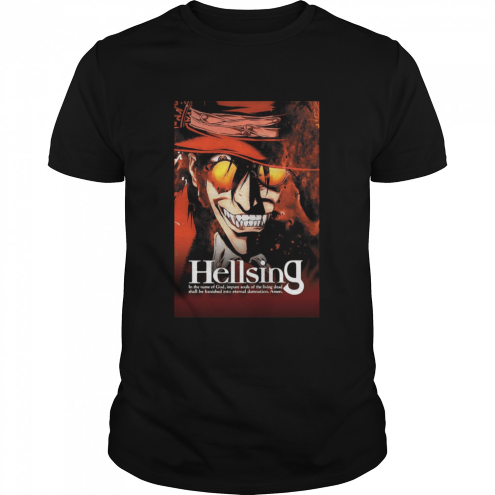 Alucard Hellsing Smile Creepy Anime shirt