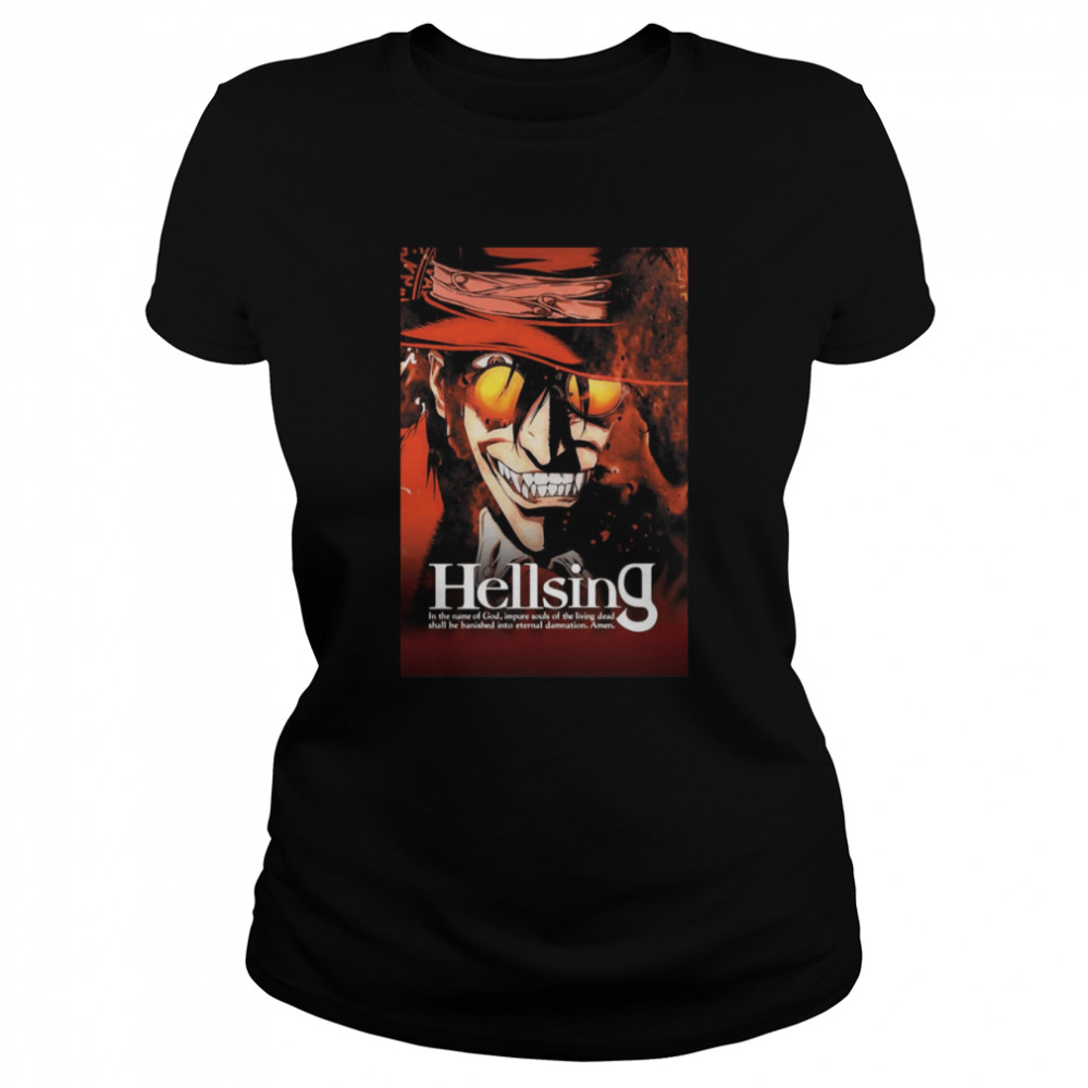 Alucard Hellsing Smile Creepy Anime Shirt Classic Womens T Shirt