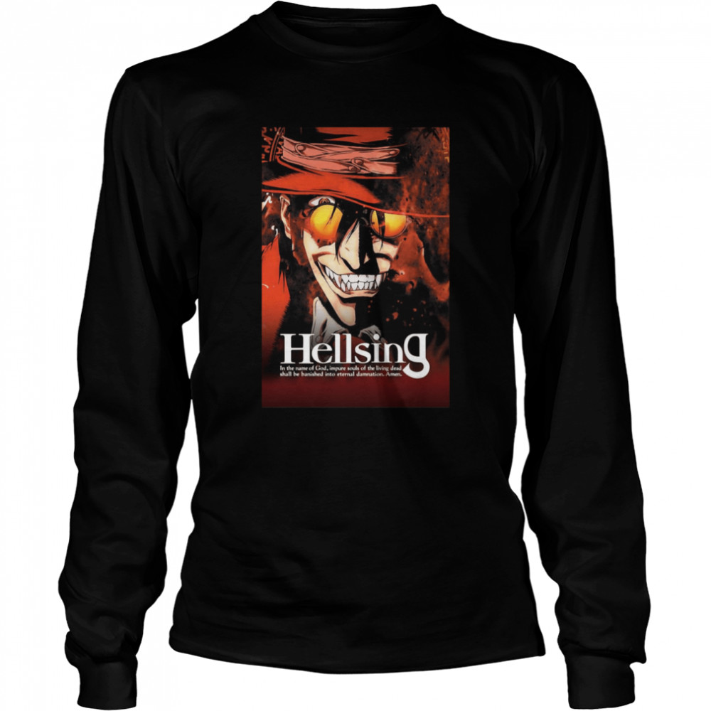 Alucard Hellsing Smile Creepy Anime Shirt Long Sleeved T-Shirt