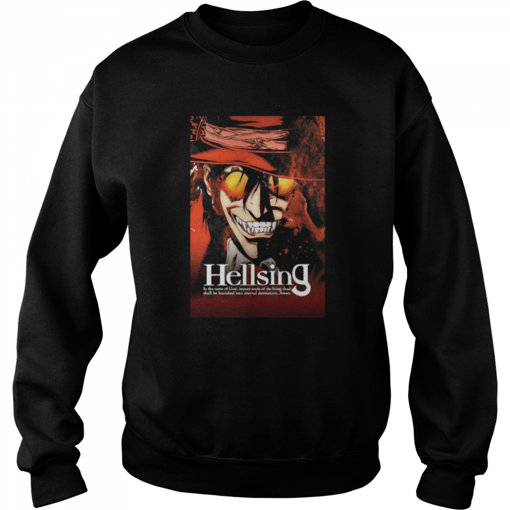 Alucard Hellsing Smile Creepy Anime Shirt Unisex Sweatshirt