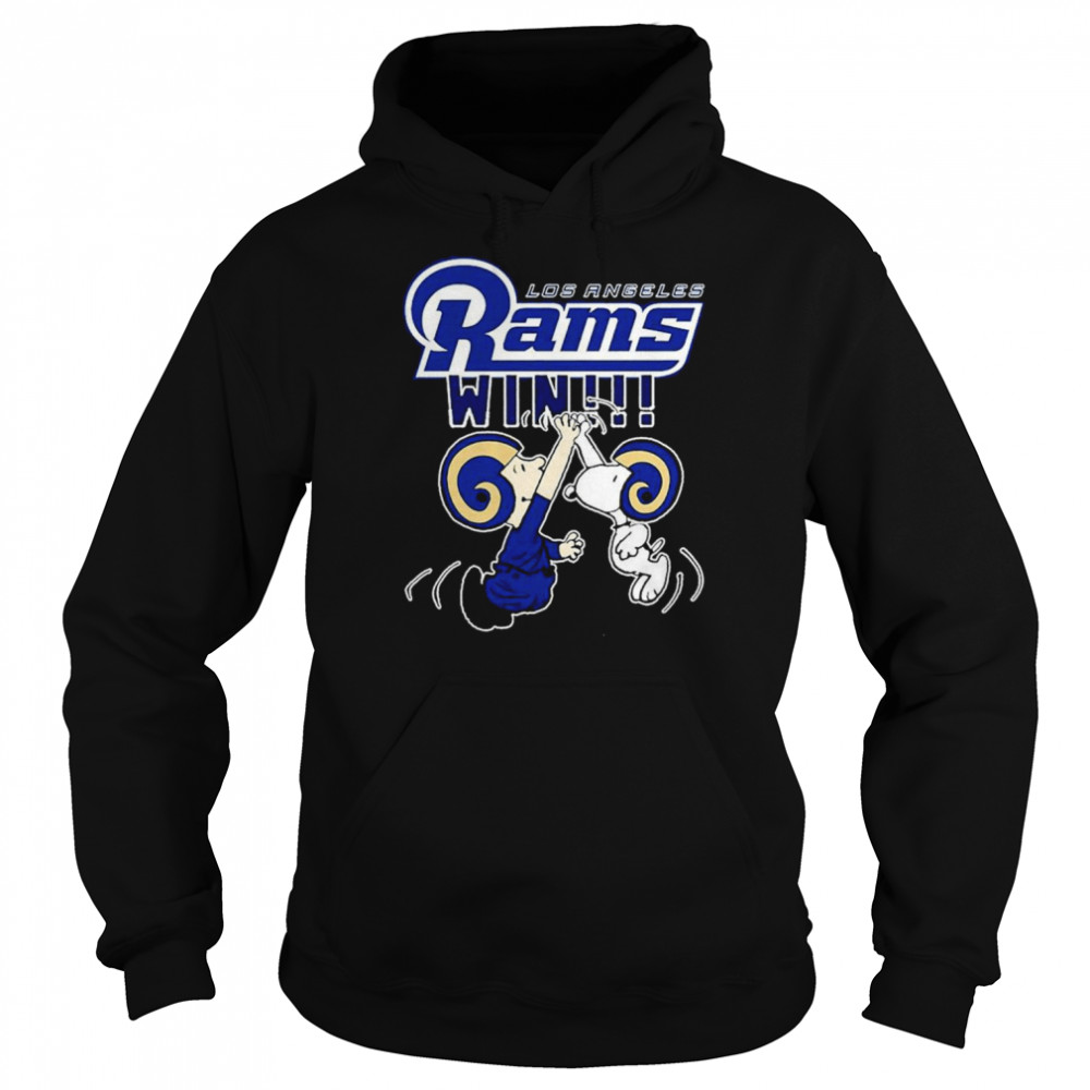 Charlie And Snoopy High Five Win Nfl Los Angeles Rams T Unisex Hoodie