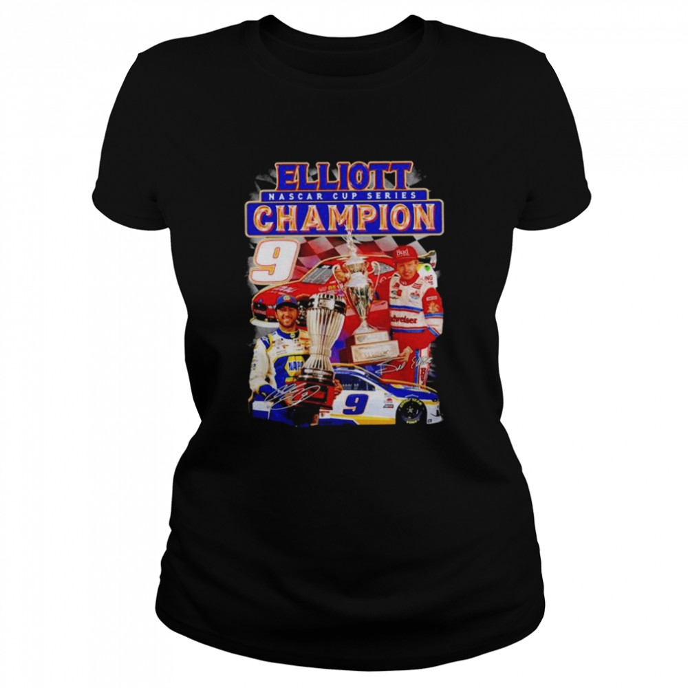 Chase Elliott And Bill Elliott Nascar Cup Series Champion Signatures Shirt Classic Womens T Shirt