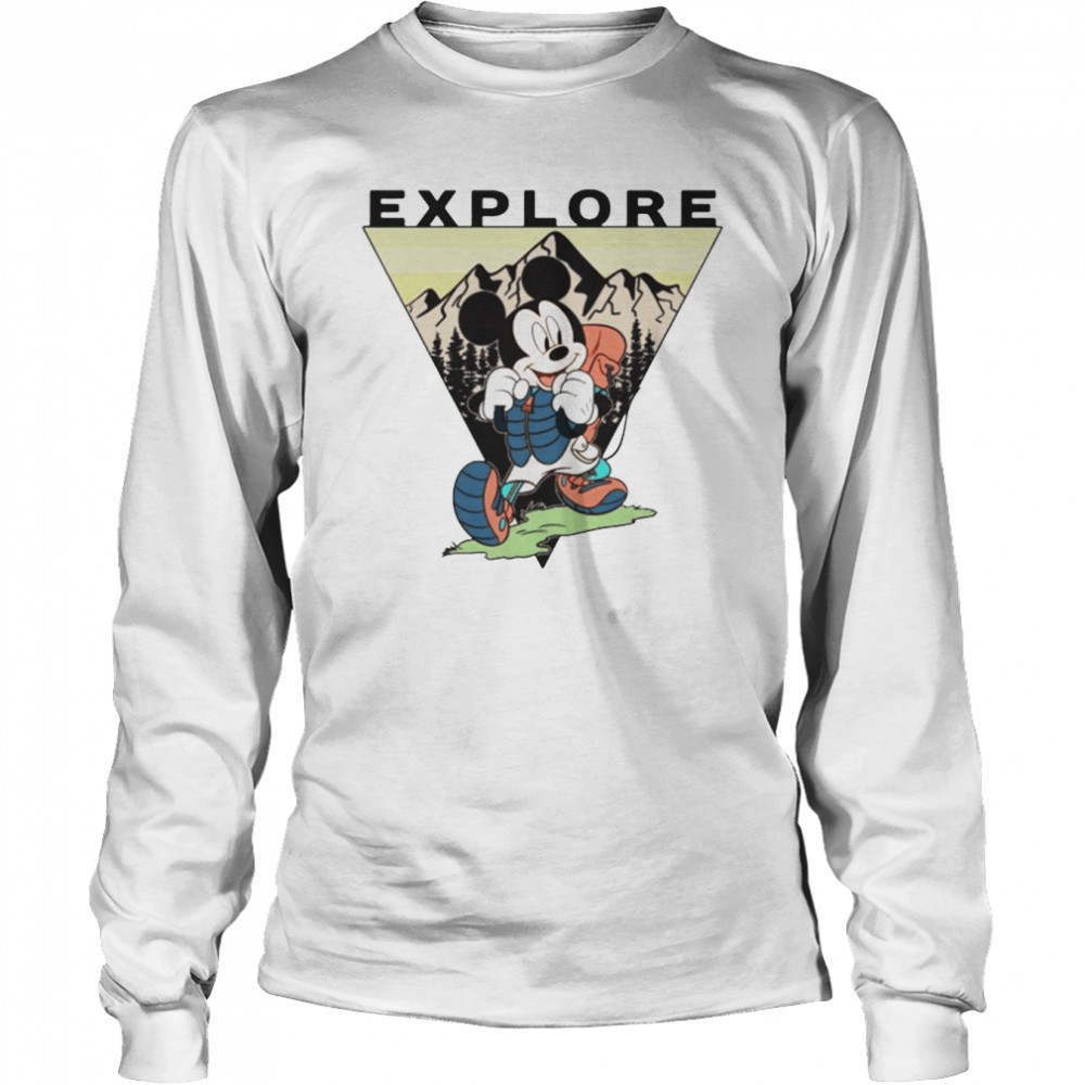 Disney Mickey Mouse Explore Portrait Shirt Long Sleeved T-Shirt