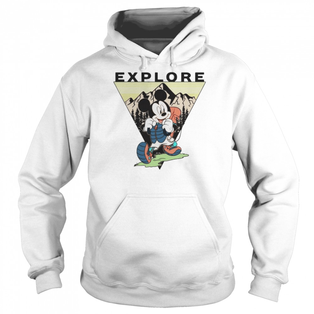 Disney Mickey Mouse Explore Portrait Shirt Unisex Hoodie