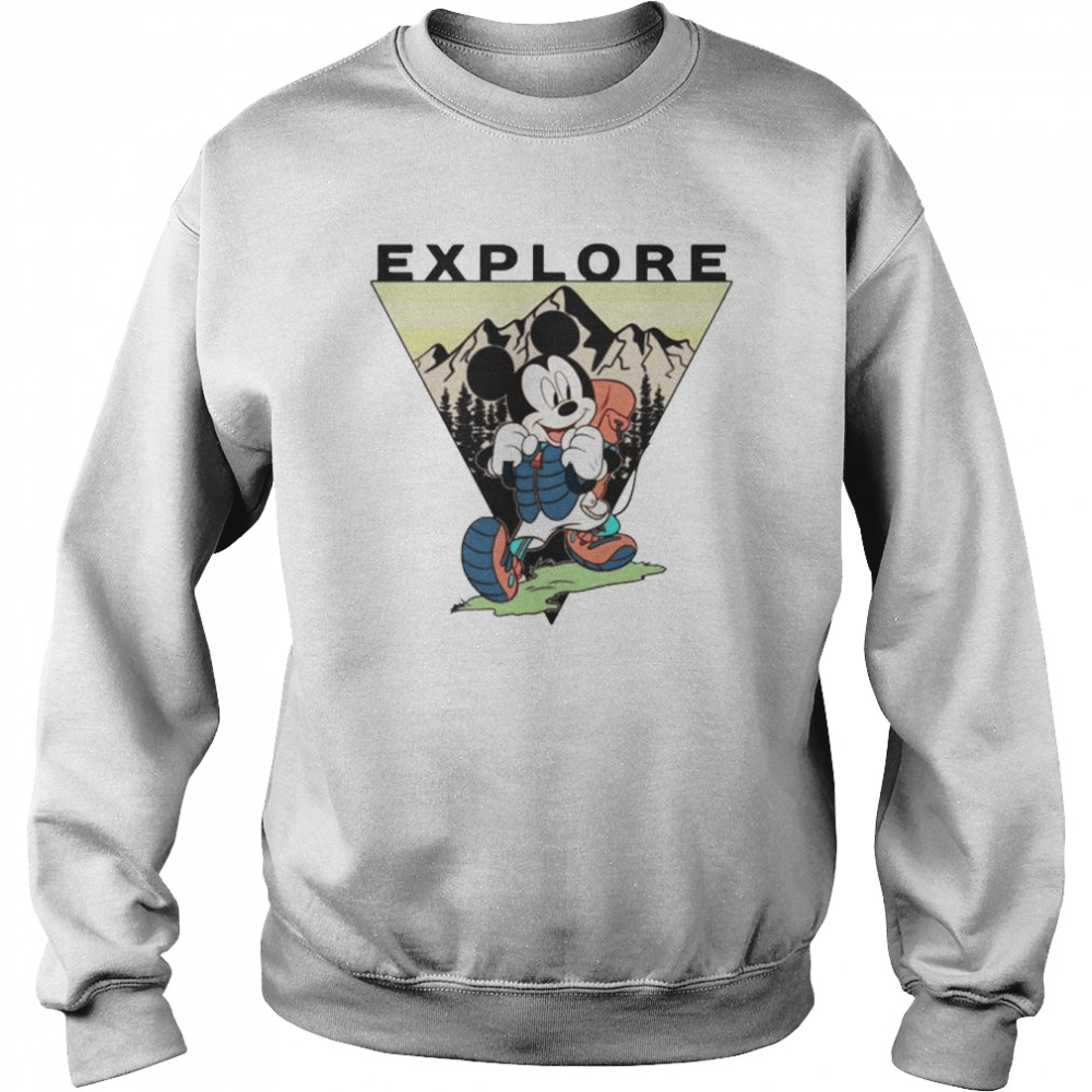 Disney Mickey Mouse Explore Portrait Shirt Unisex Sweatshirt