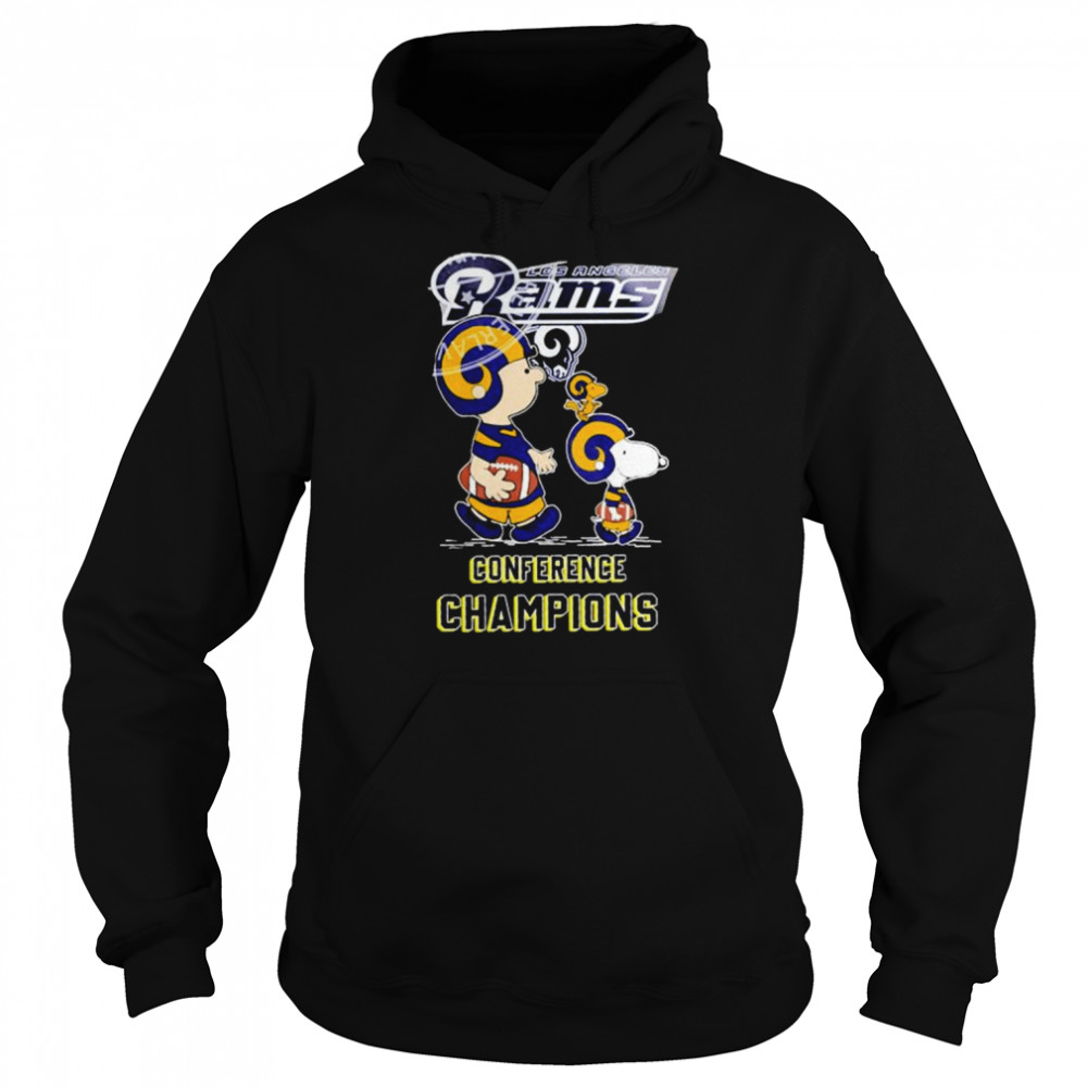 Los Angeles Rams Snoopy Peanuts 2022 Nfc Conference Championship T Unisex Hoodie