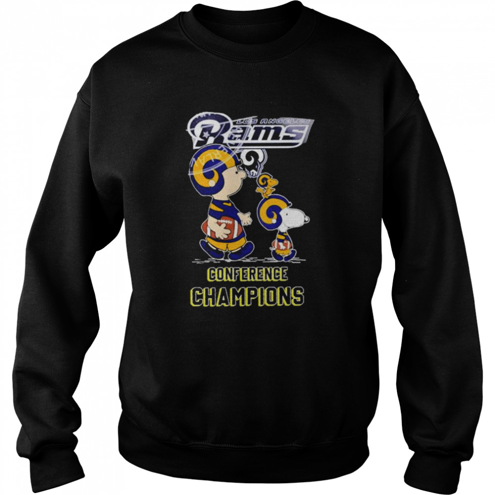Los Angeles Rams Snoopy Peanuts 2022 Nfc Conference Championship T Unisex Sweatshirt