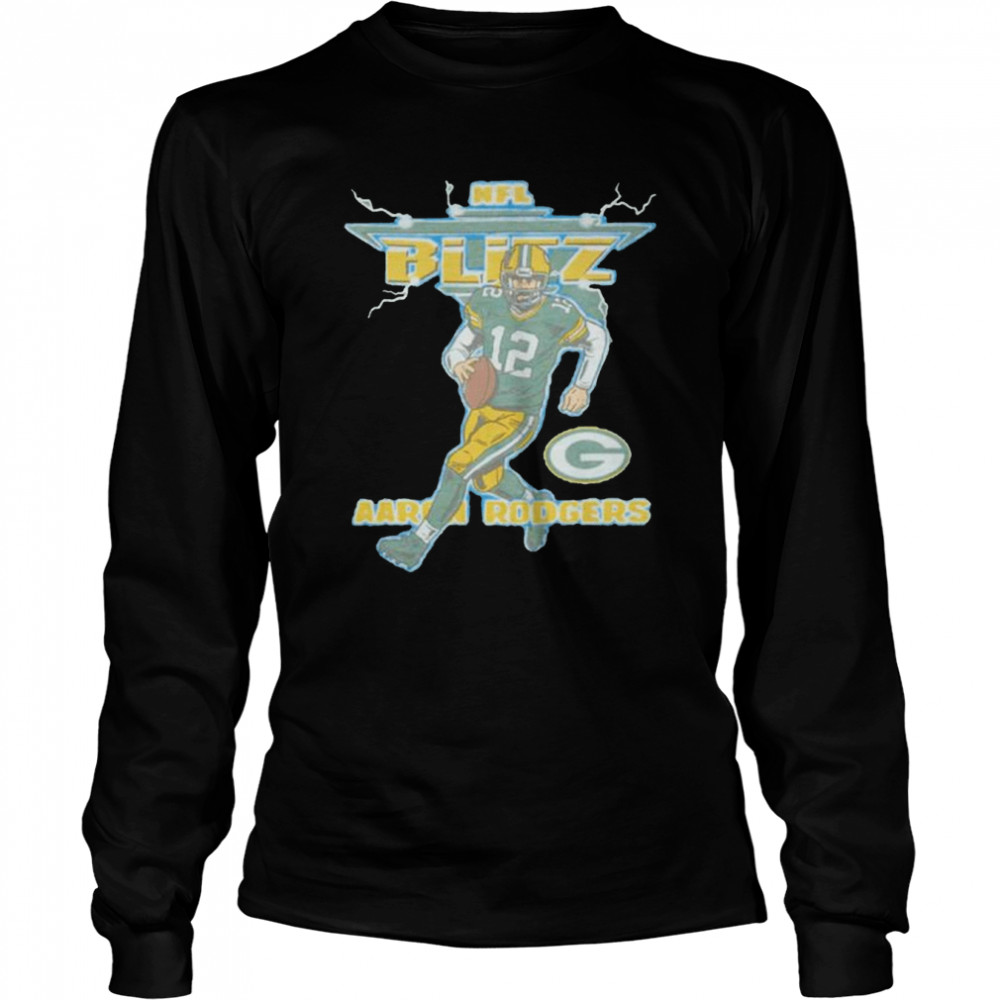 Nfl Blitz Packers Aaron Rodgers Shirt Long Sleeved T Shirt