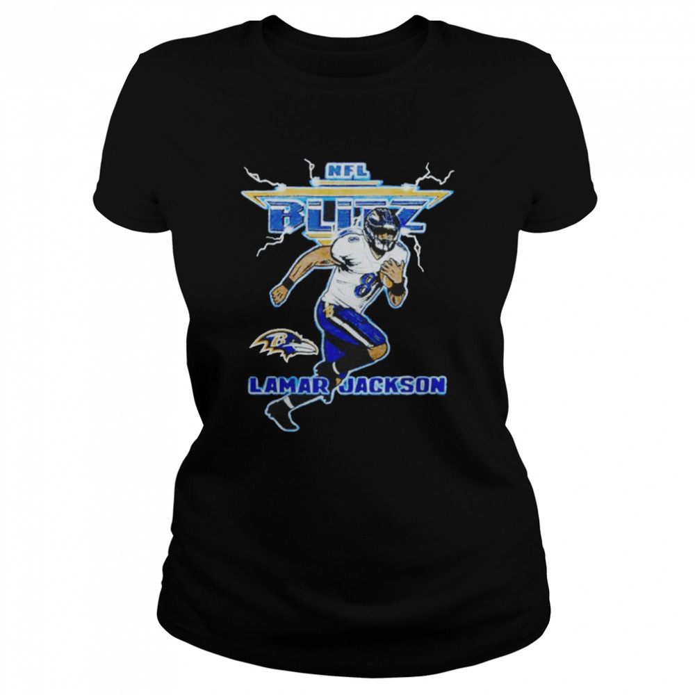Nfl Blitz Ravens Lamar Jackson Shirt Classic Women'S T-Shirt