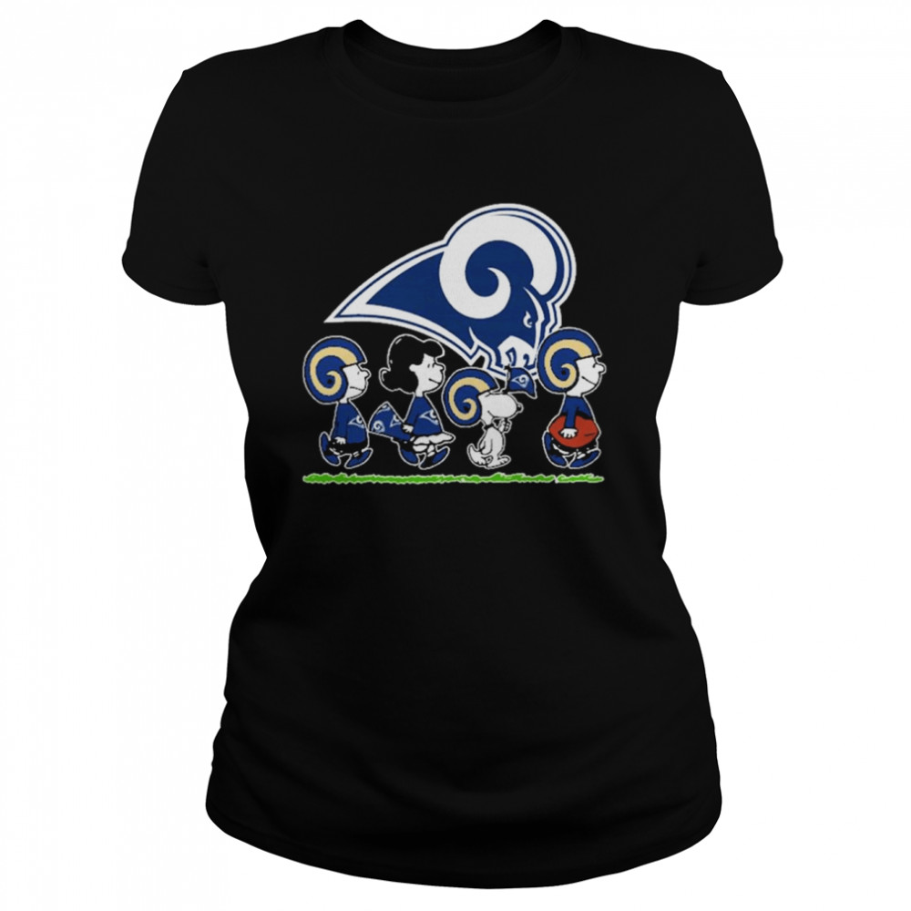 Peanuts Snoopy Football Team Nfl With The Los Angeles Rams T  Classic Women'S T-Shirt