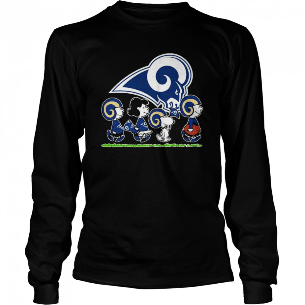 Peanuts Snoopy Football Team Nfl With The Los Angeles Rams T Long Sleeved T Shirt