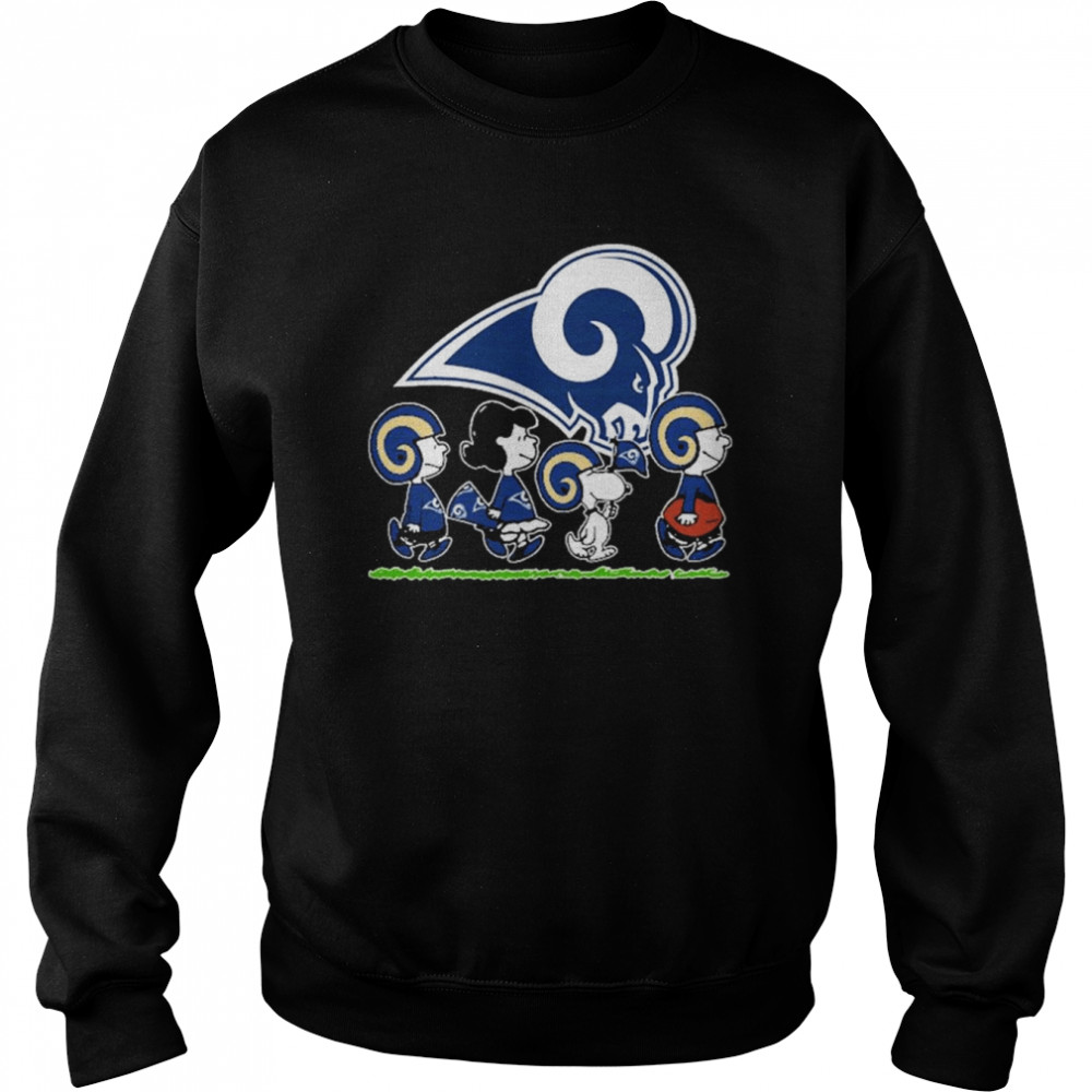 Peanuts Snoopy Football Team Nfl With The Los Angeles Rams T  Unisex Sweatshirt