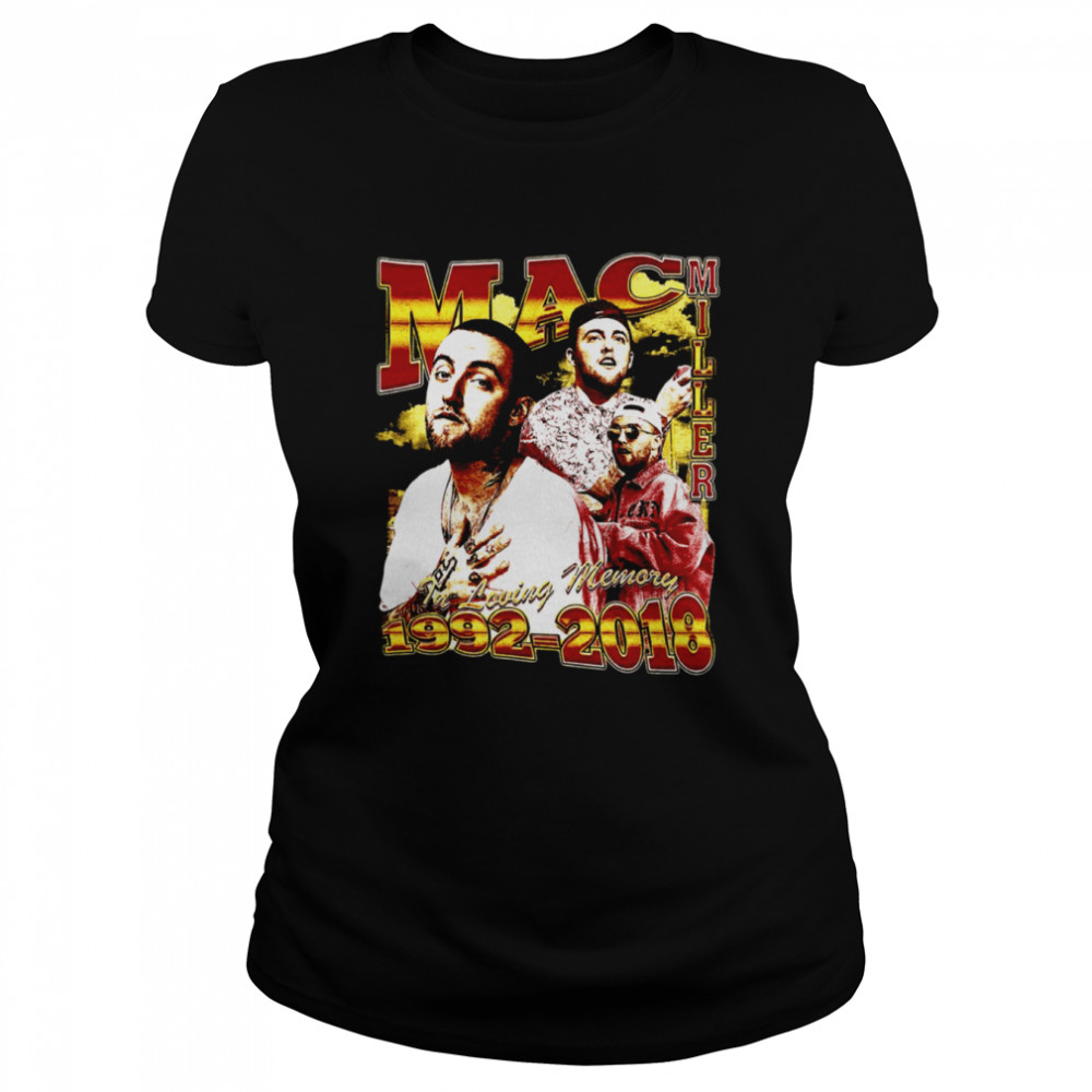 Rapper Mac Miller 1992 2018 Vintage Bootleg Shirt Classic Womens T Shirt