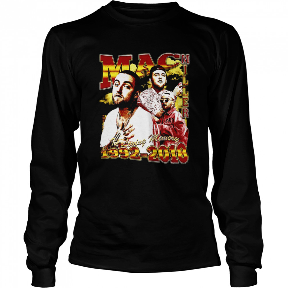 Rapper Mac Miller 1992 2018 Vintage Bootleg Shirt Long Sleeved T Shirt