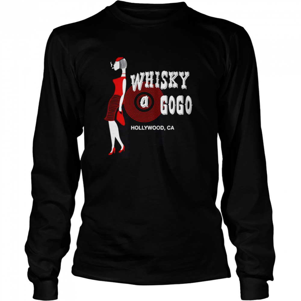 Rare Whiskey A Go Go 80S Hollywood California Rock And Roll Shirt Long Sleeved T Shirt