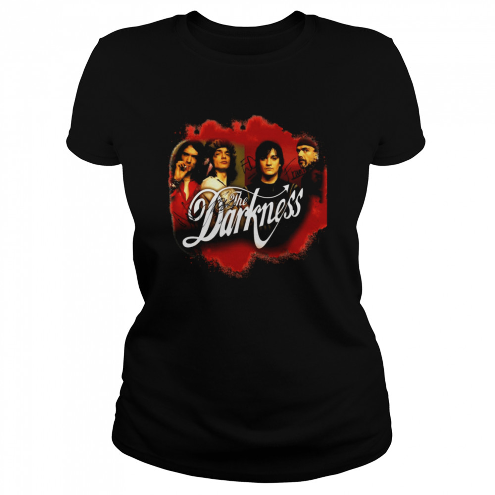 Retro British Rock Band The Darkness Shirt Classic Women'S T-Shirt