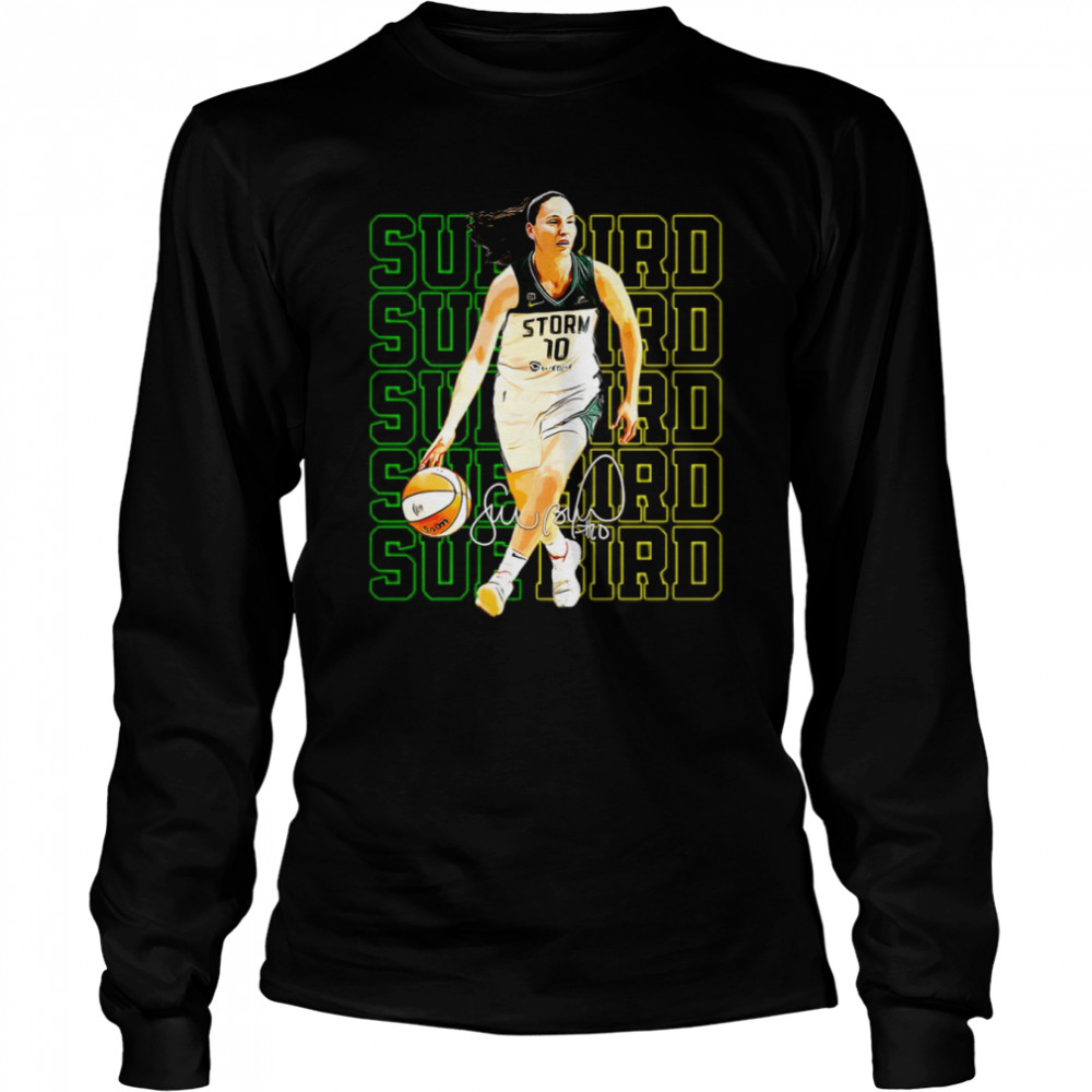 Sue Bird Legend Basketball Signature Vintage Retro 80S Shirt Long Sleeved T Shirt