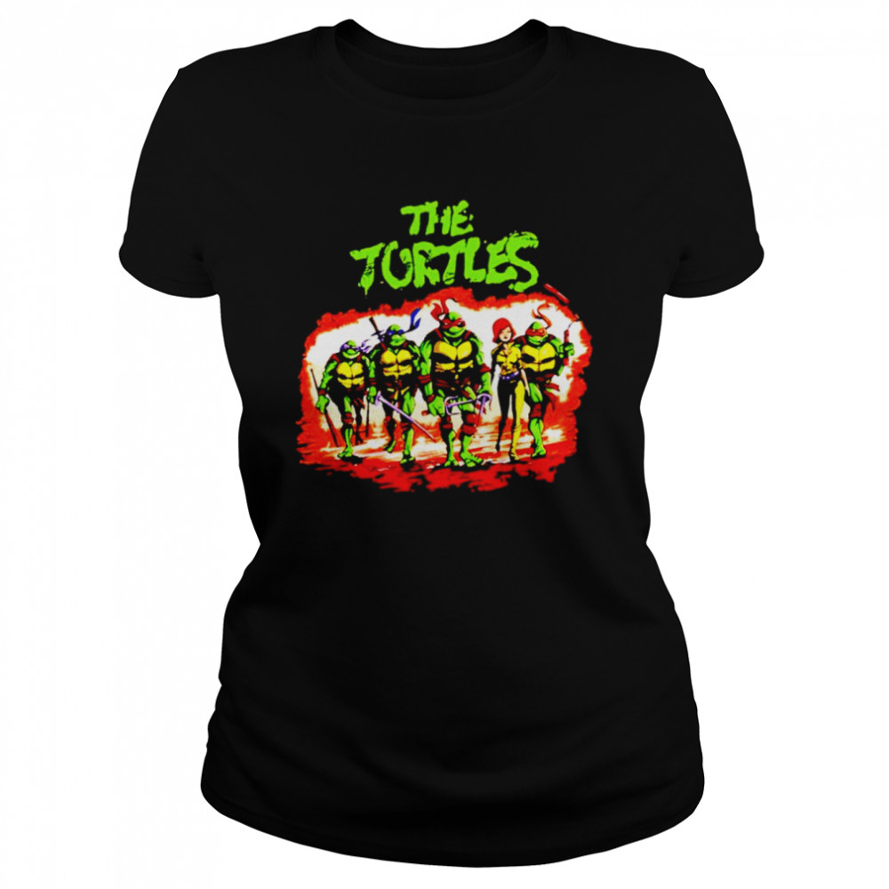The Ninja Turtles Superhero Cartoon Shirt Classic Womens T Shirt
